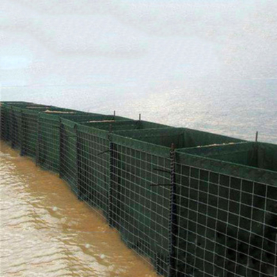 High quality anti-corrosion flood embankment protection gabion guardrail, gabion wall