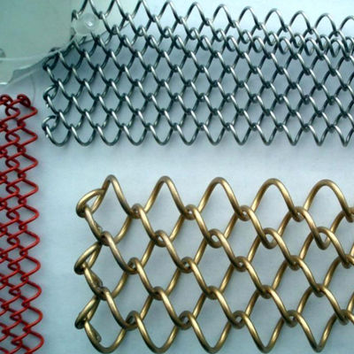 Diamond Chain Link Aluminum 2.0mm Decorative Wire Mesh