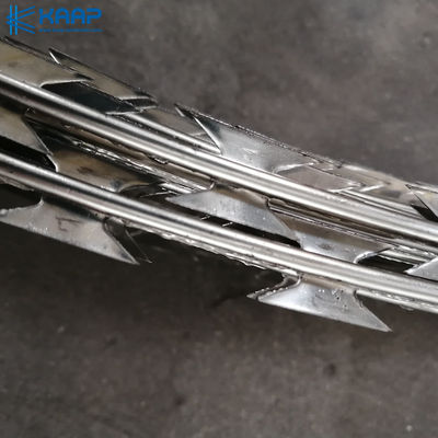 Galvanized Steel Protection Safety Fence Single Razor Barbed Wire
