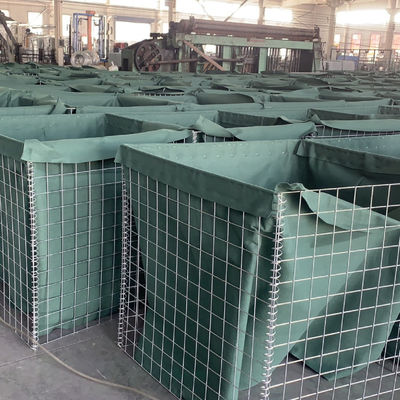 Iso9001 Welded Galvanized Sand Wall Gabion Defensive Barrier 0.3m For Army