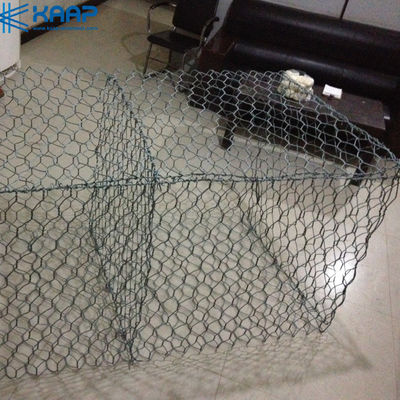 Woven Hexagonal Hole 2.0mm Galvanized Gabion Baskets Cage For Stones
