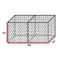 2x1x1m Galvanized Wire 4.0mm Woven Gabion Baskets