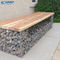 Retaining Wall Fence On Top Welded 50x100mm Galvanized Gabion Baskets Bench
